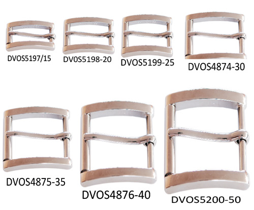 DVOS Matched brss roller buckle set from 15  to 50 mm any finish as required